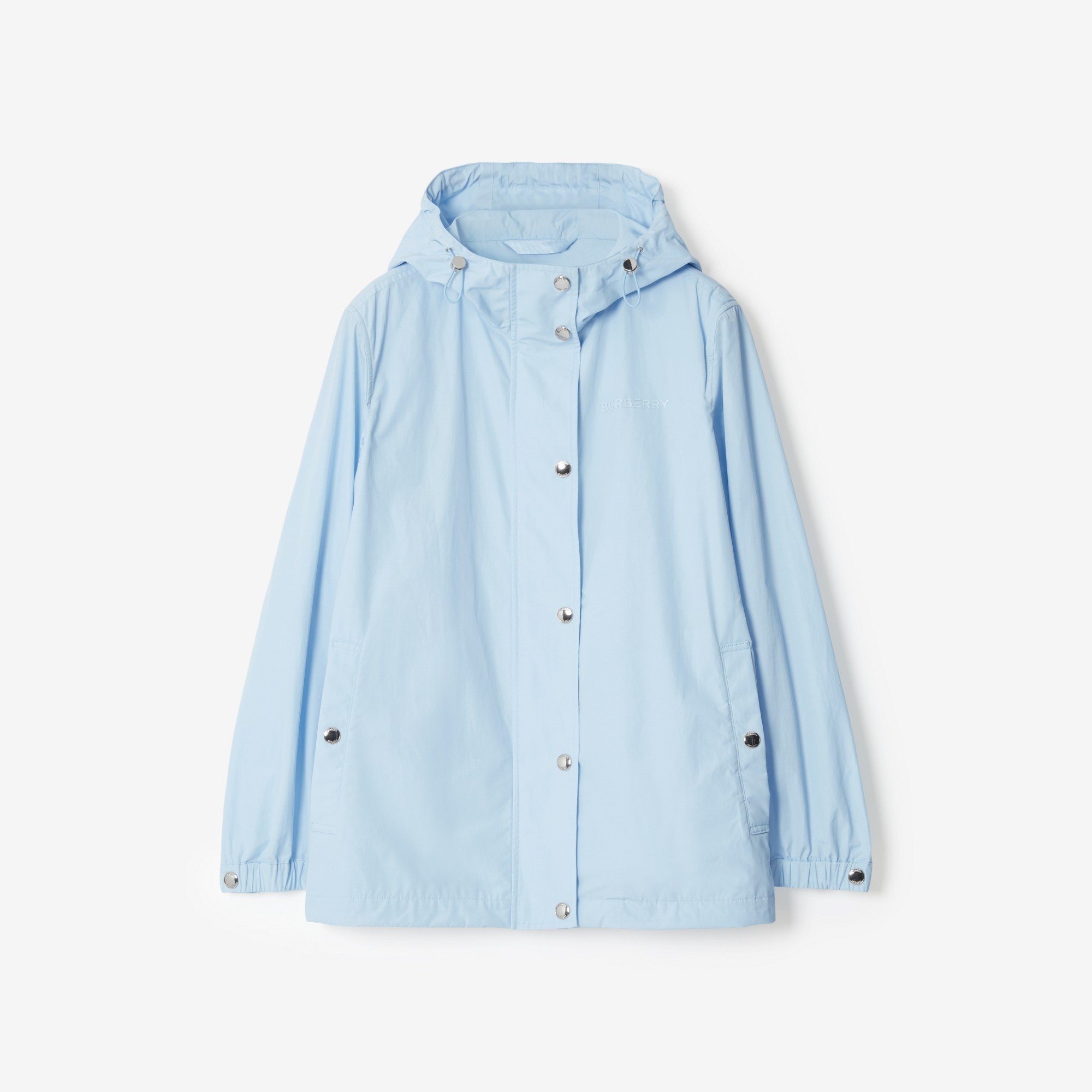 Logo Print Cotton Blend Hooded Jacket - 1