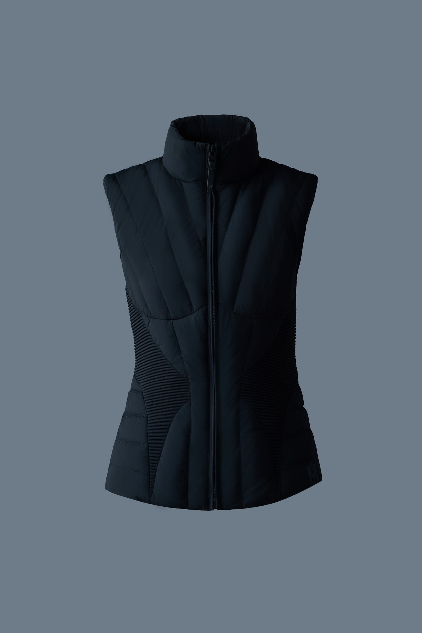 AURELIA Smocked detail light down vest - 2