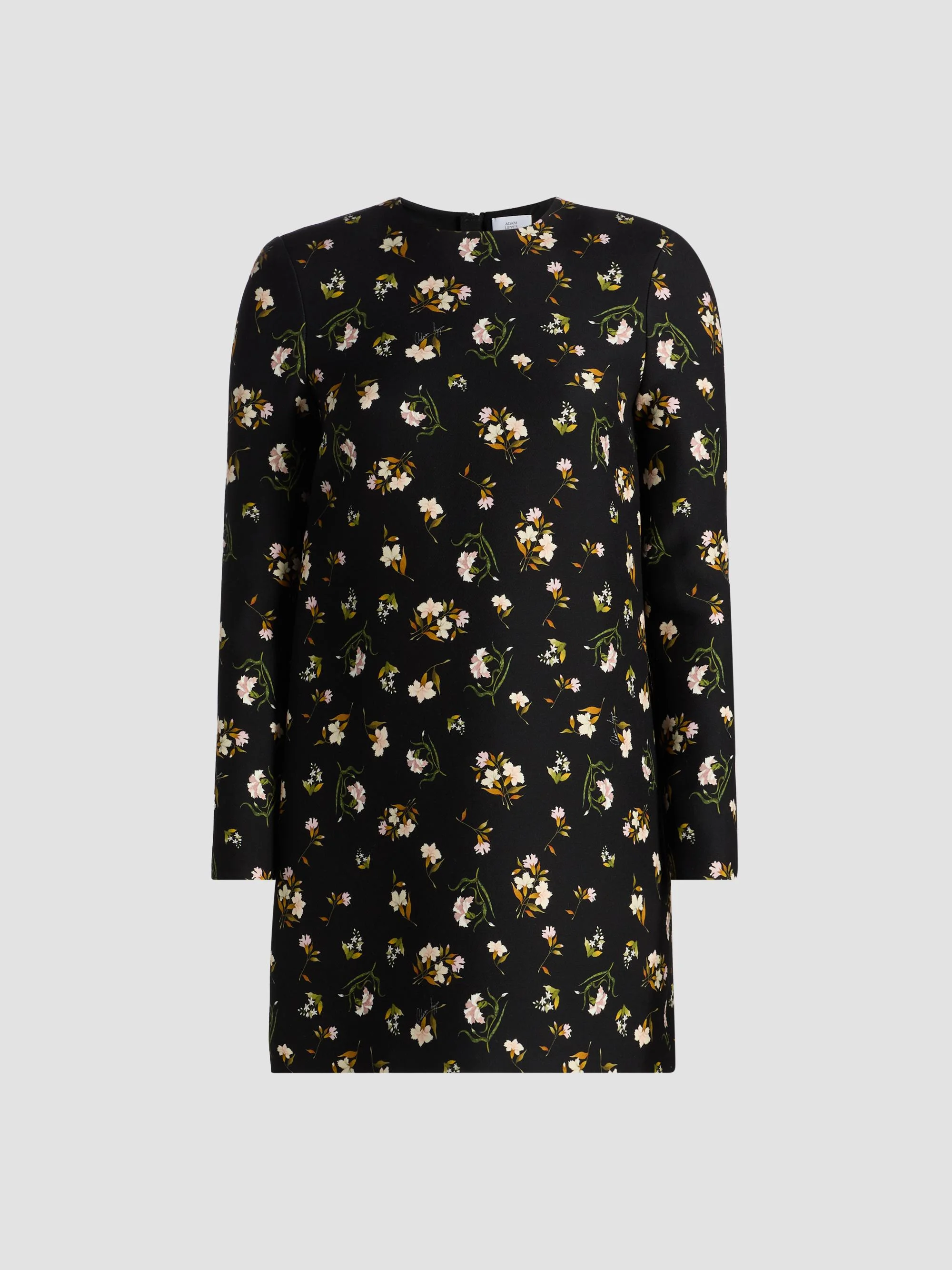 Women's Tilley Floral Wool-Silk Mini Dress - Black Floral - 1