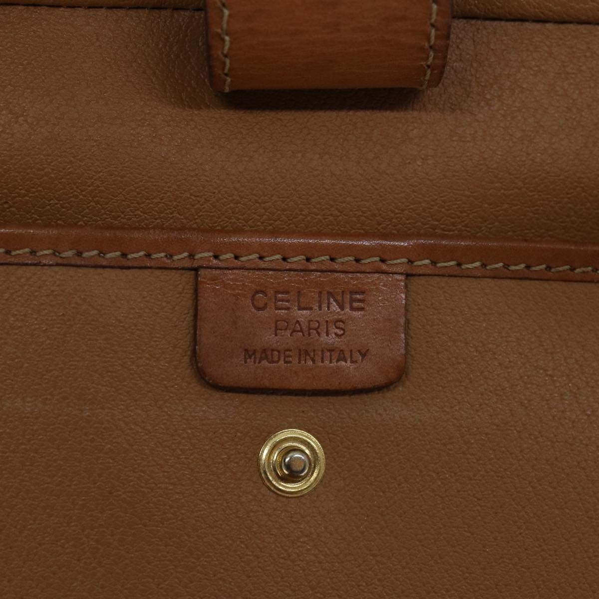 CELINE Macadam Canvas Hand Bag Pvc Brown - 16