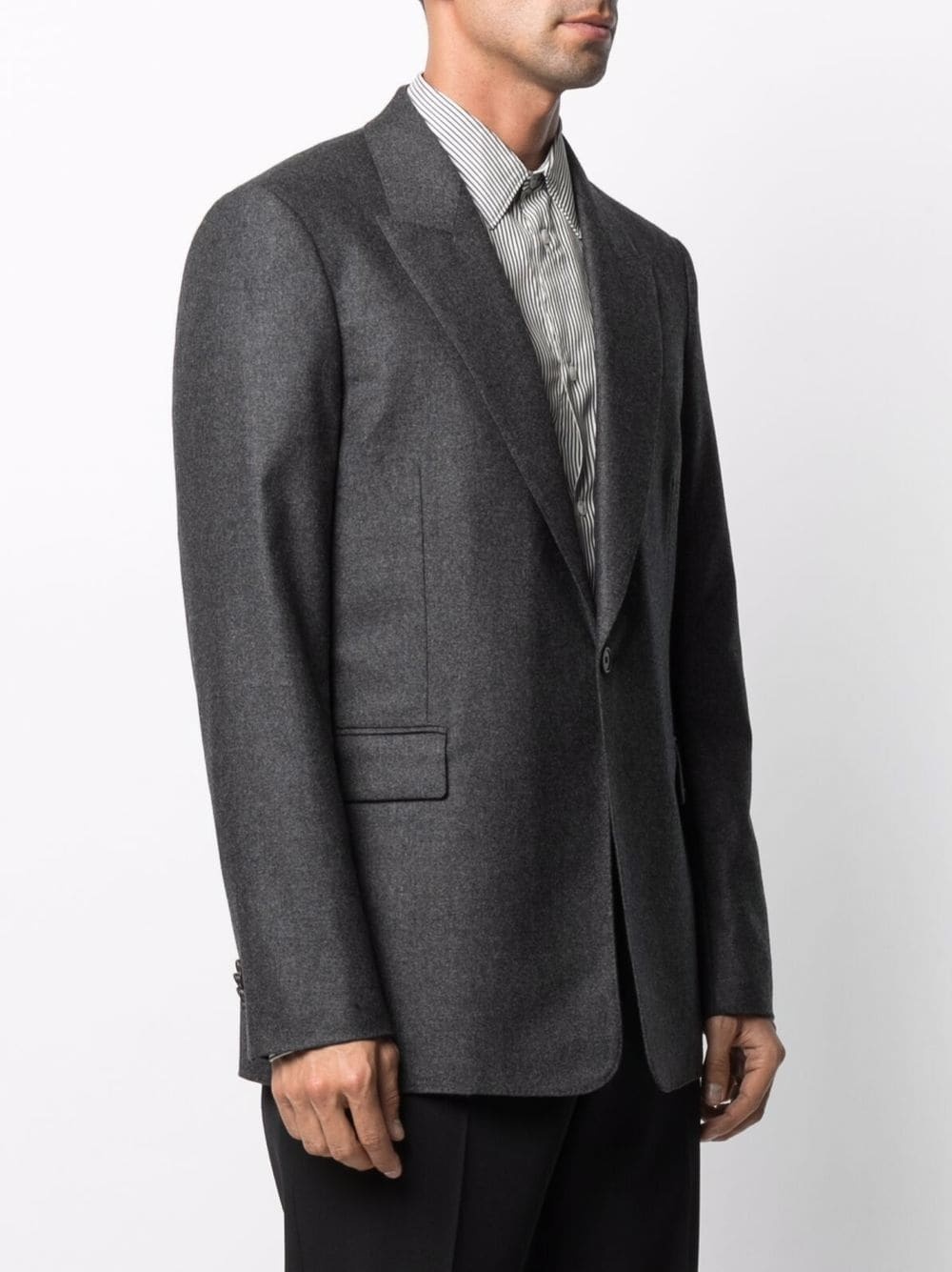 peak lapels single-breasted blazer - 3