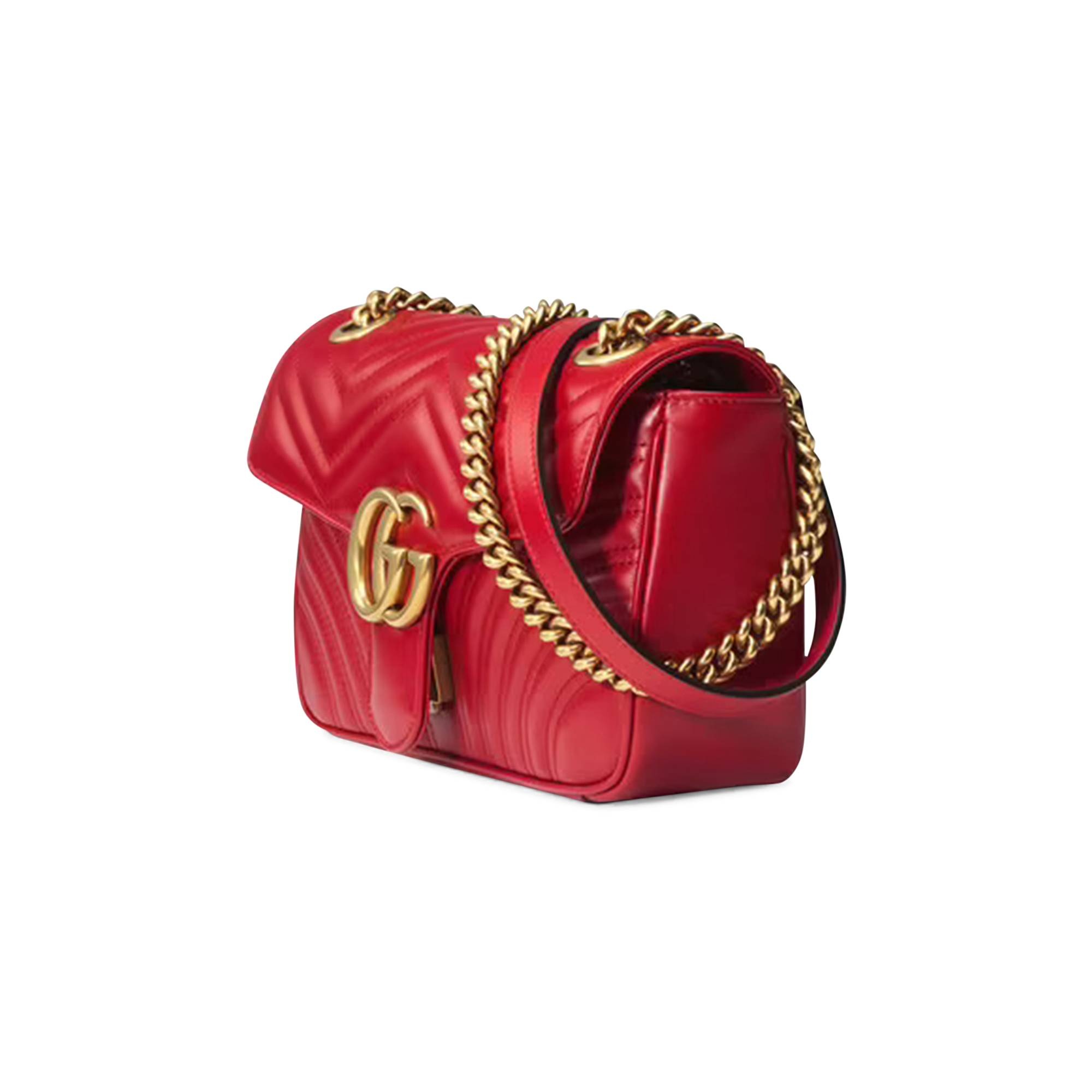 Gucci GG Marmont Small Matelassé Shoulder Bag 'Red' - 2