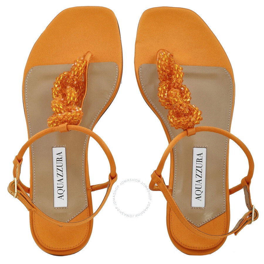 Aquazzura Ladies Mango Chain Of Love Flat Sandals - 4