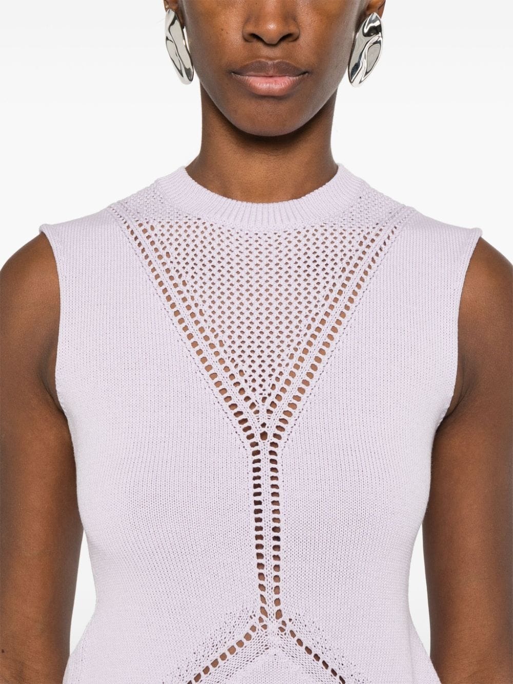 sleeveless knitted top - 5
