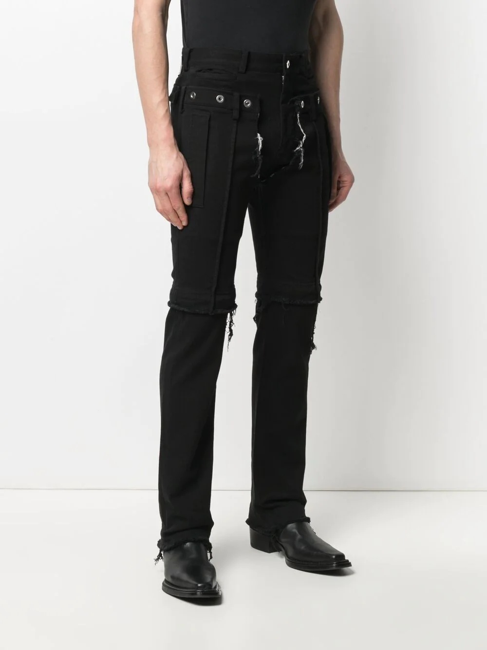 mid-rise slim-fit trousers - 3