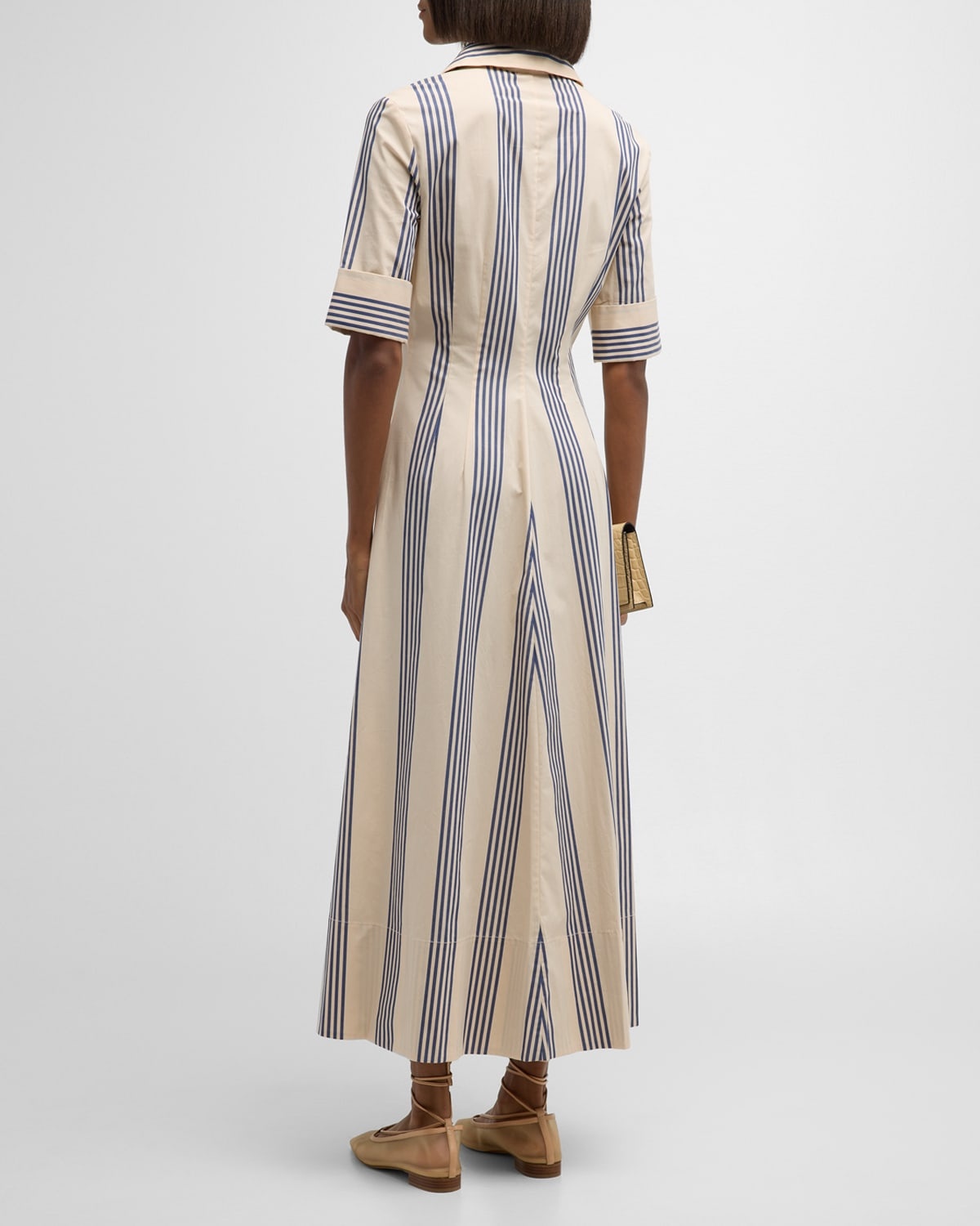 Joan Cotton Poplin Stripe Maxi Dress - 4