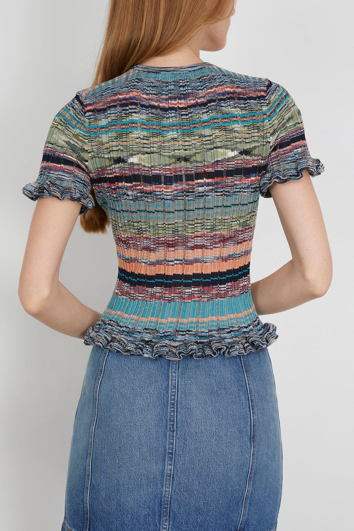 Miya Short Sleeve Knit Top in Azurite - 4