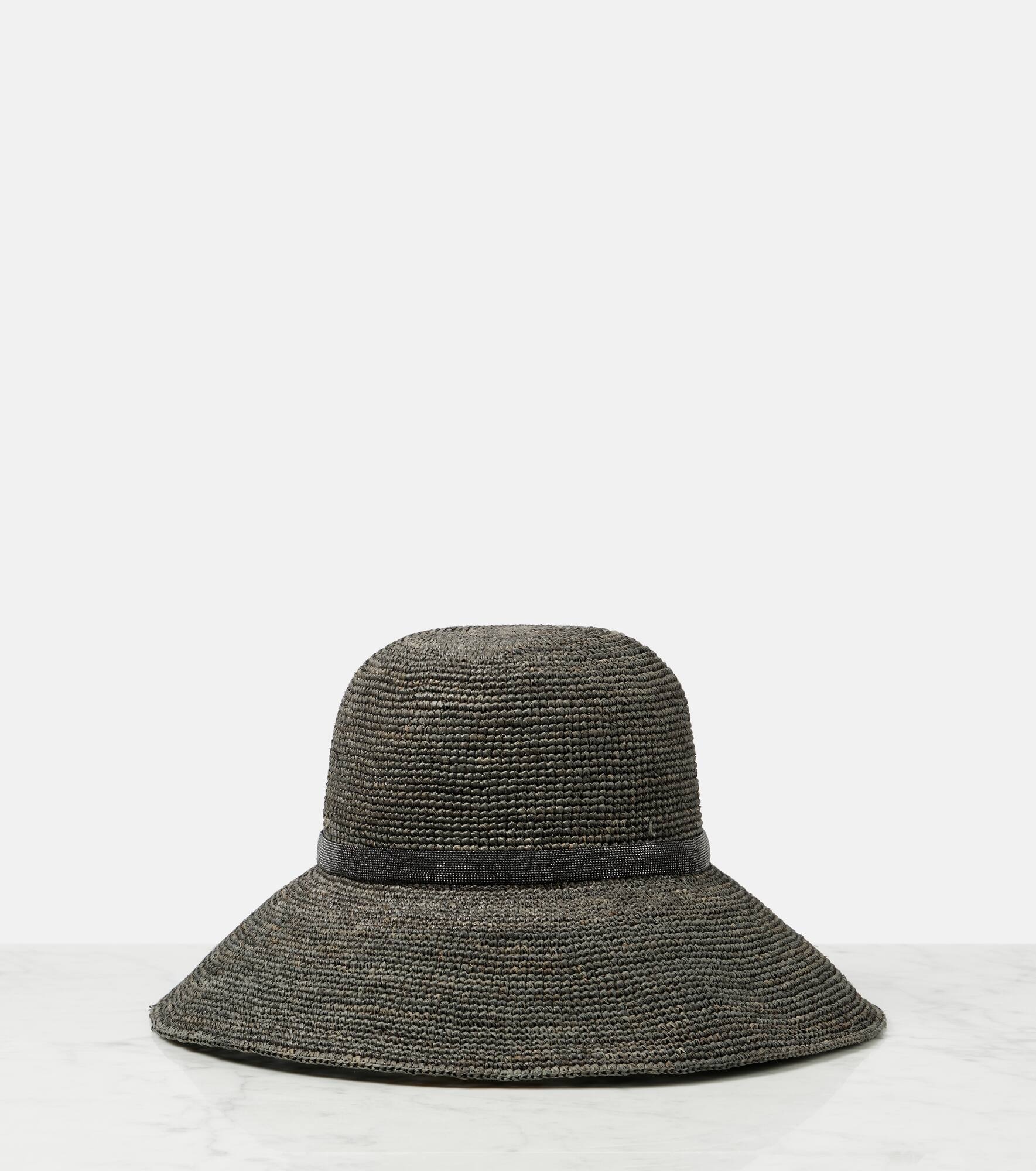 Monili-embellished straw sun hat - 4