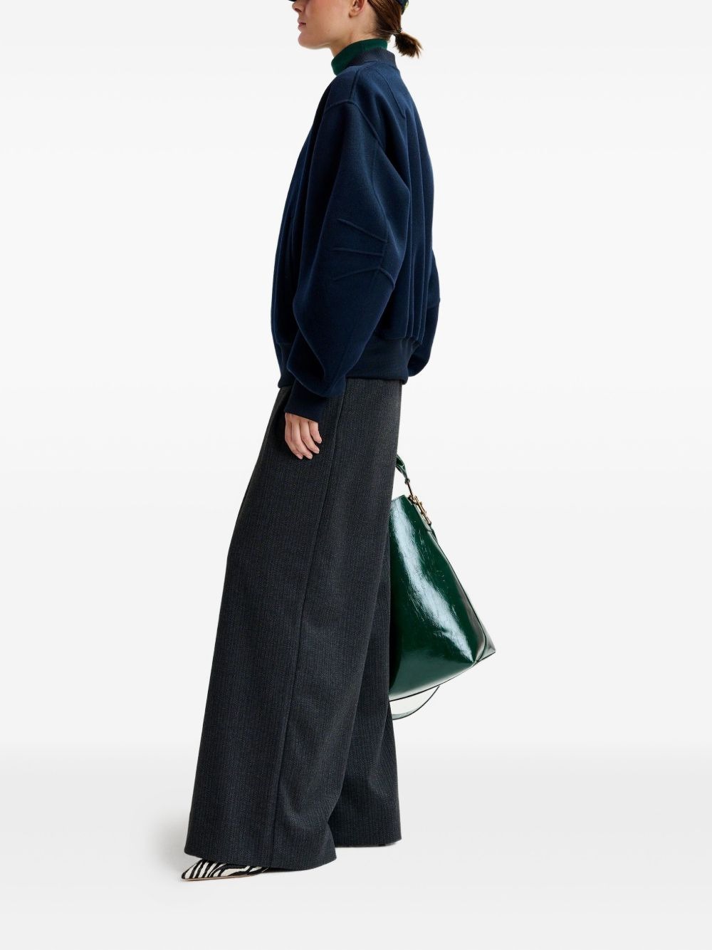 Insult pleated pinstripe trousers - 3