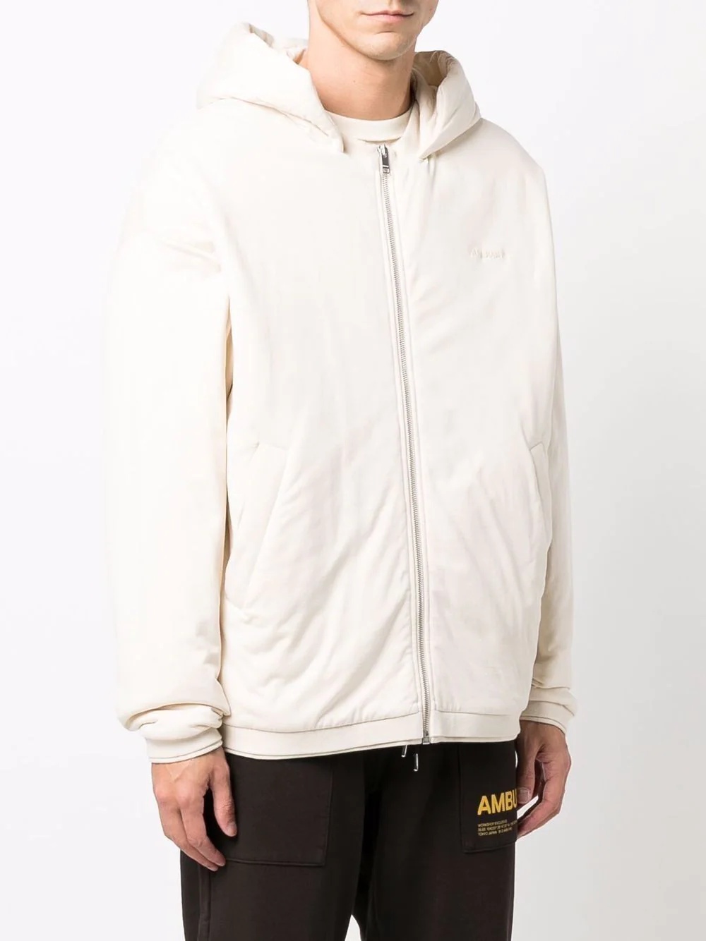 zipped-up hooded jacket - 3