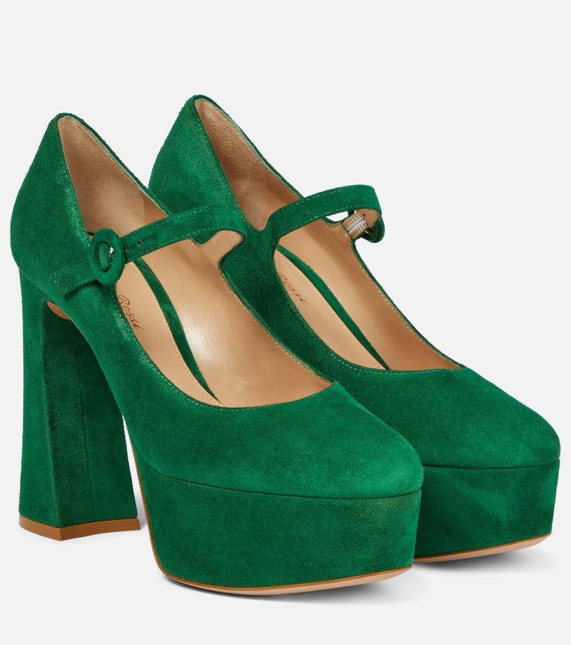 Mary Jane suede leather pumps - 1
