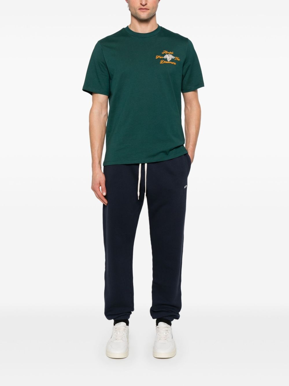 logo-embroidered track trousers - 2