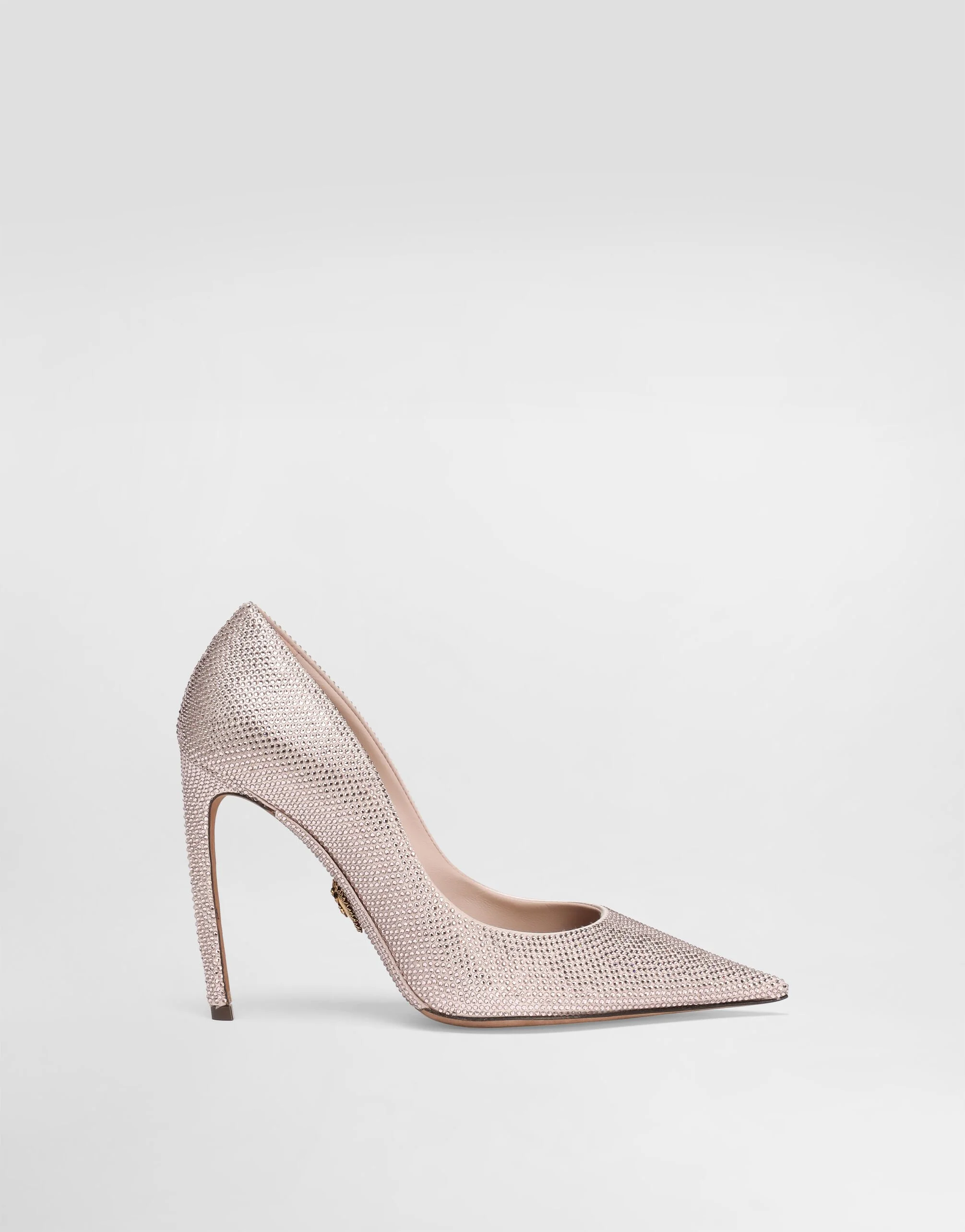 Devotion satin pumps with rhinestones - 1