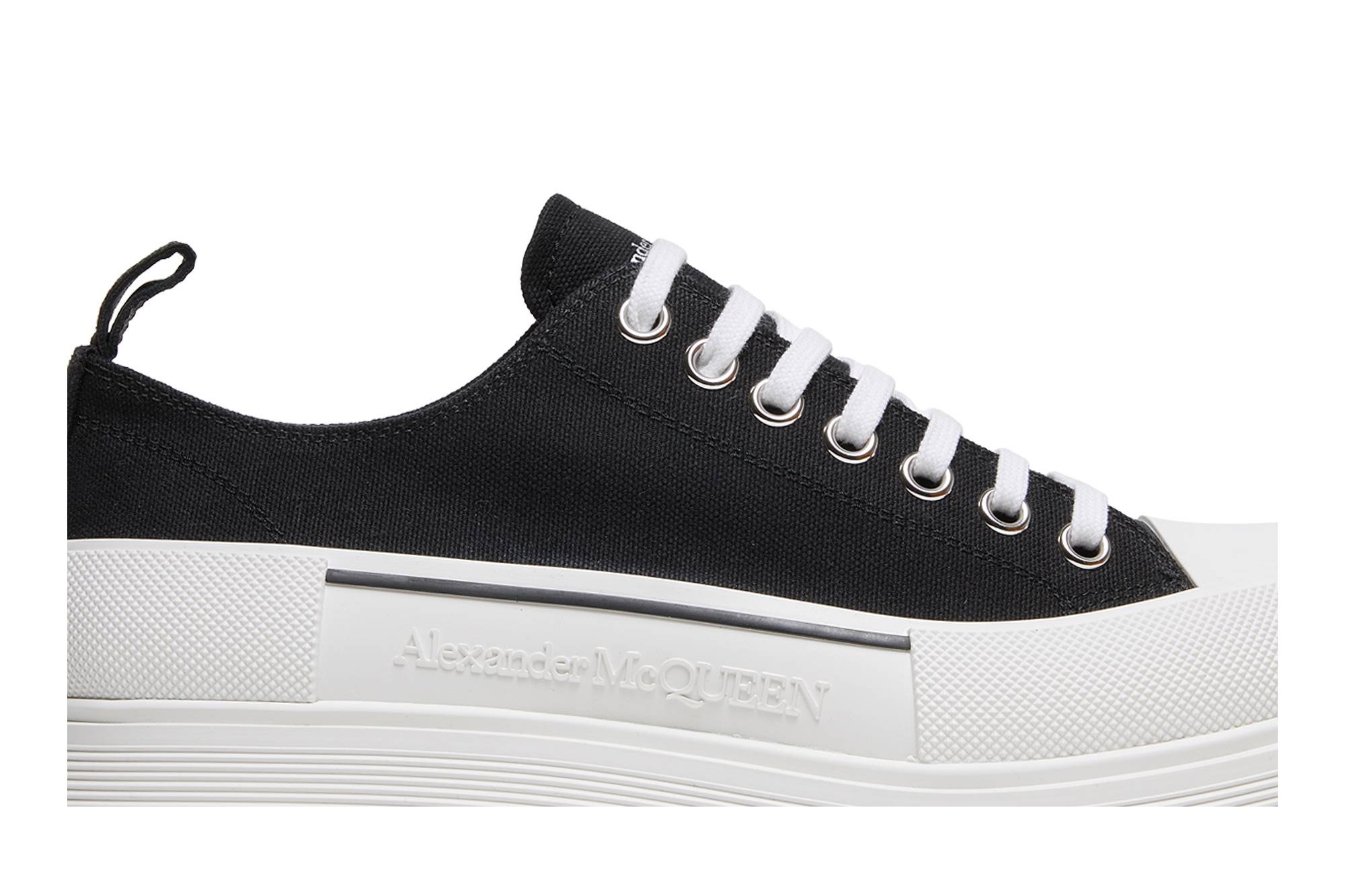 Alexander McQueen Tread Slick Lace Up 'Black White' - 2