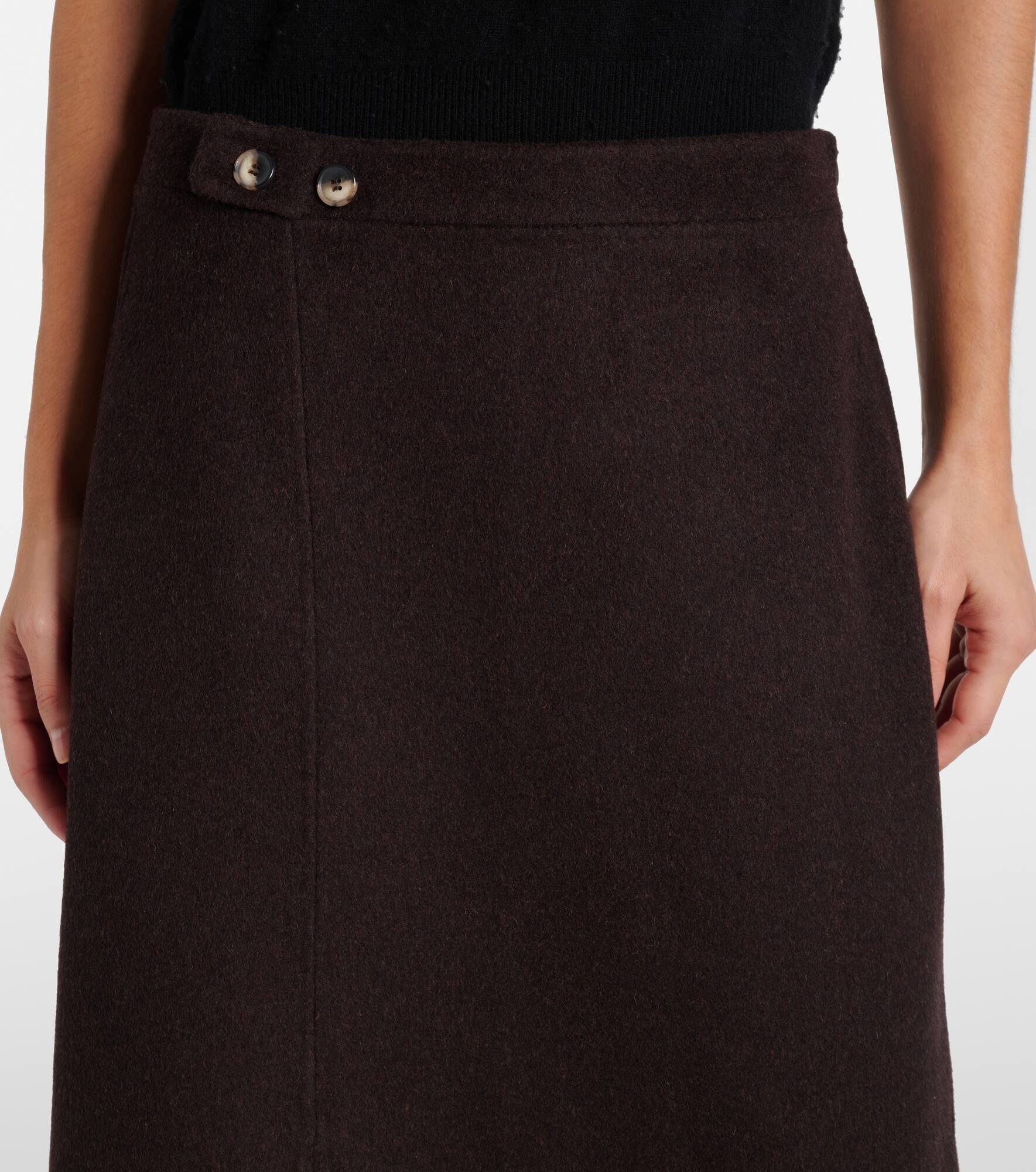 White Label Adrian wool-blend midi skirt - 4