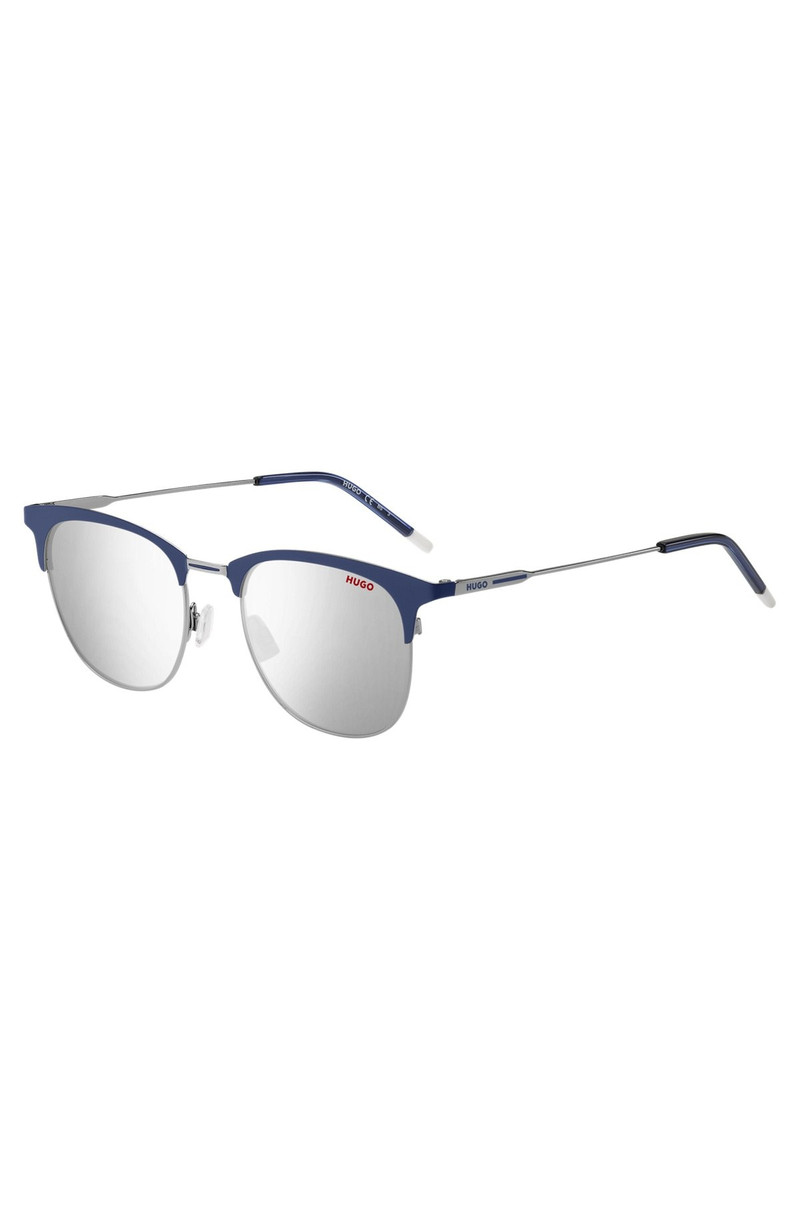 SILVER-TONE SUNGLASSES WITH BLUE DETAILS 1