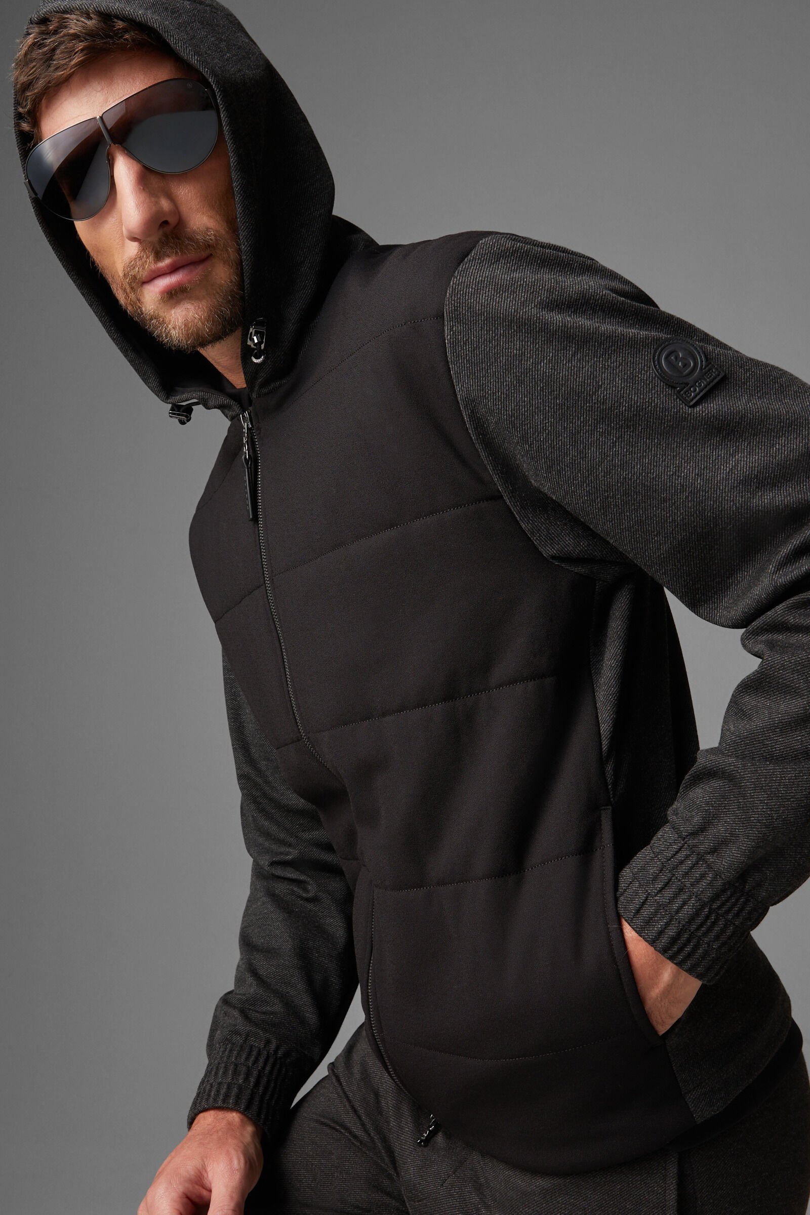 Roy hoodie jacket in Black/anthracite - 6