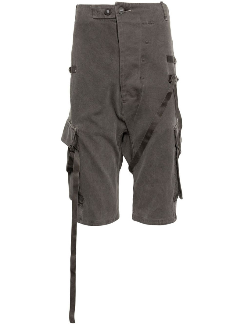 stonewashed cargo track shorts 1