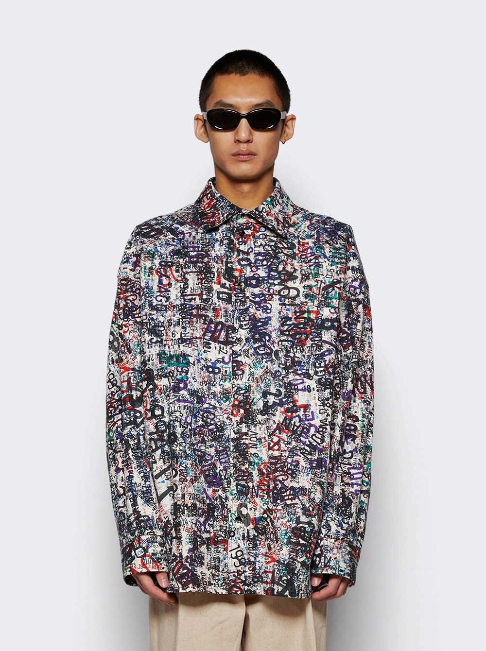 Cotton Wool Memory Print Shirt Chalk - 3
