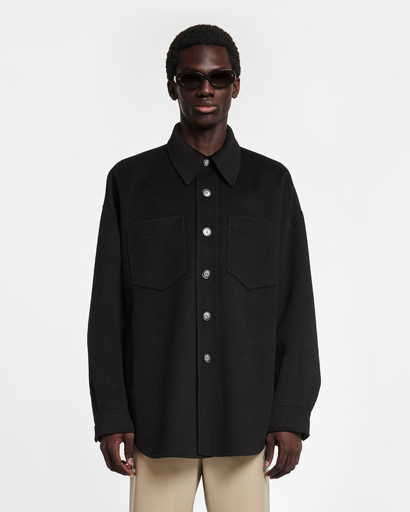 Nanushka Double Wool Silk Overshirt outlook