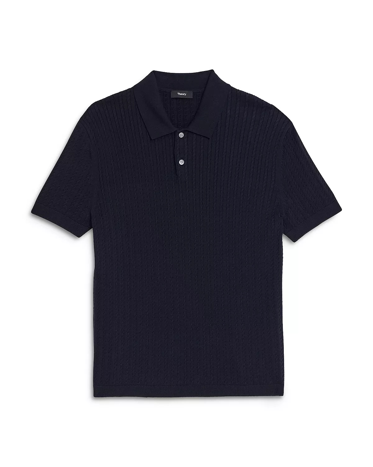 Short Sleeve Cable Polo - 4