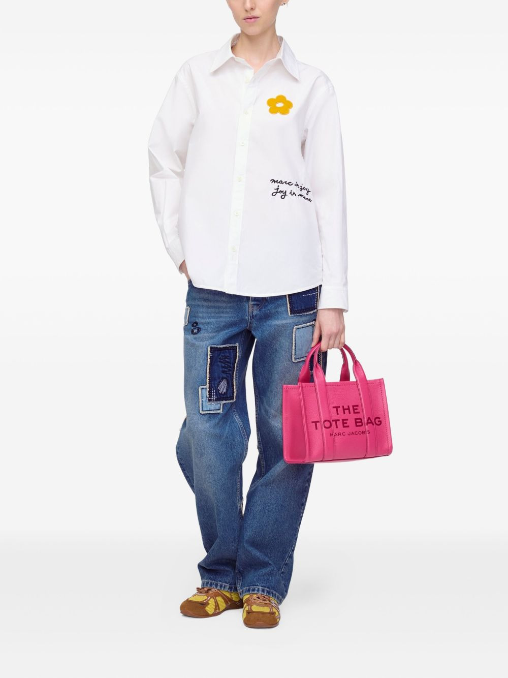 flower-patch cotton shirt - 2