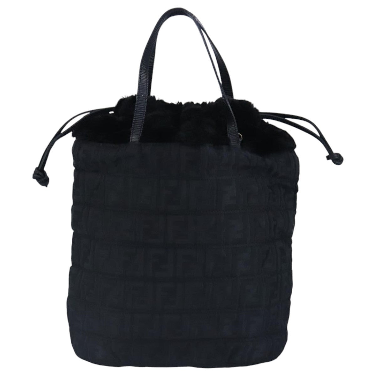 FENDI Zucca Canvas Hand Bag Black - 2