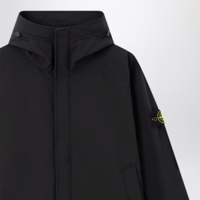 Stone Island Lightweight Black Hooded Parka Men - 2