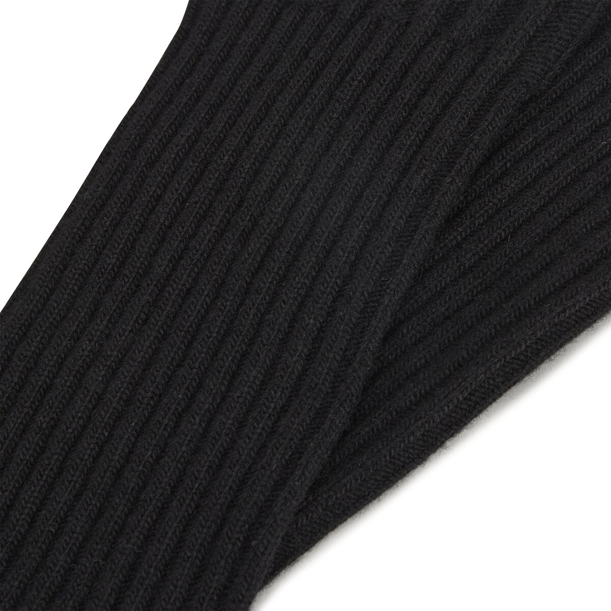 Long Wool Gloves in Black - 3