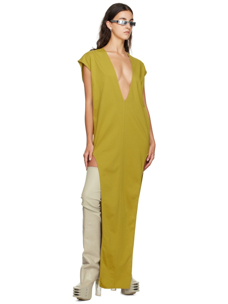 Rick Owens Yellow Arrowhead Maxi Dress outlook
