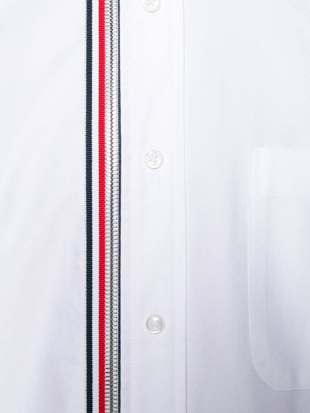 4-Bar Zip-Front Oxford Shirt - 5