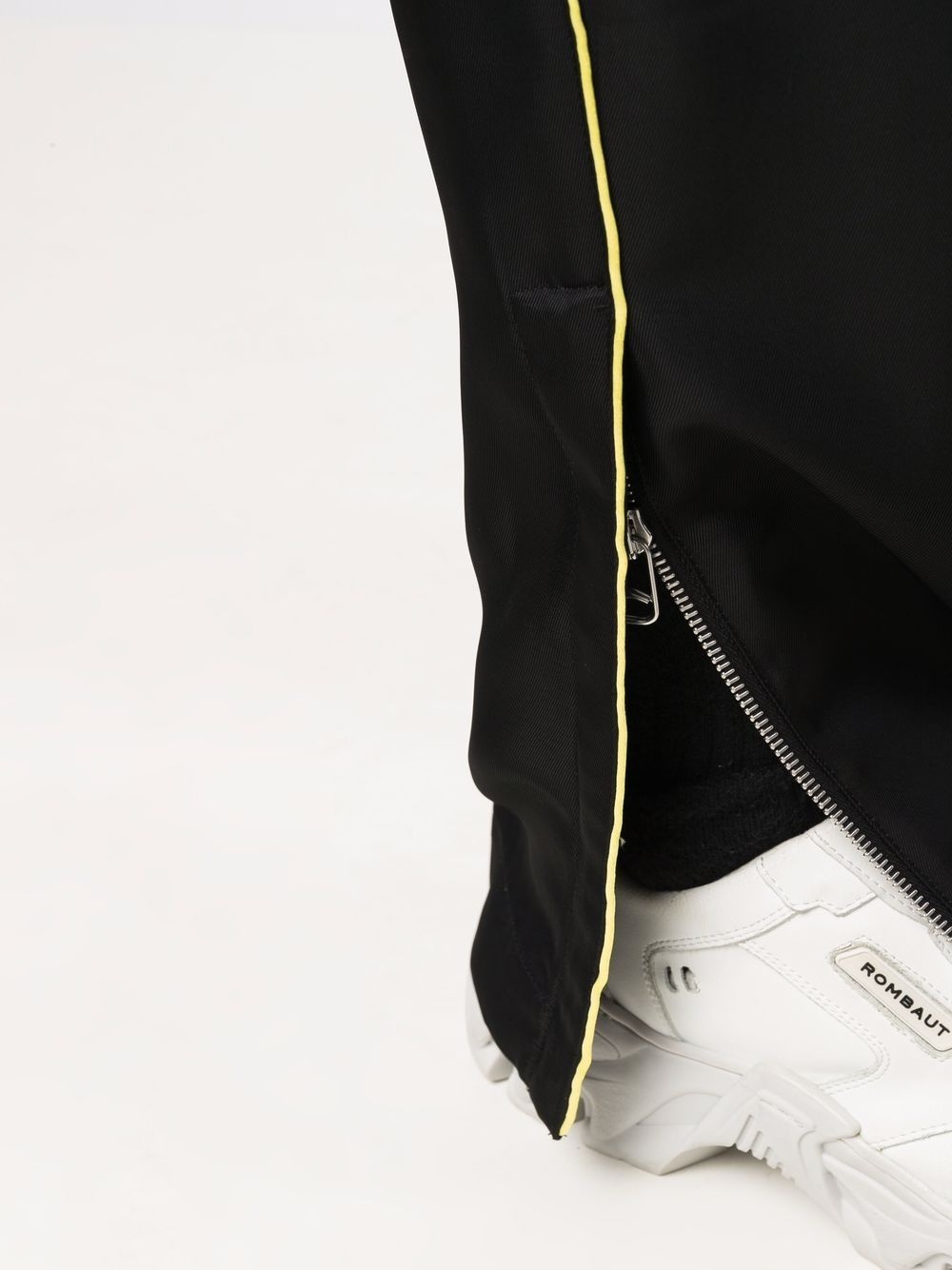 piped trim track pants - 5