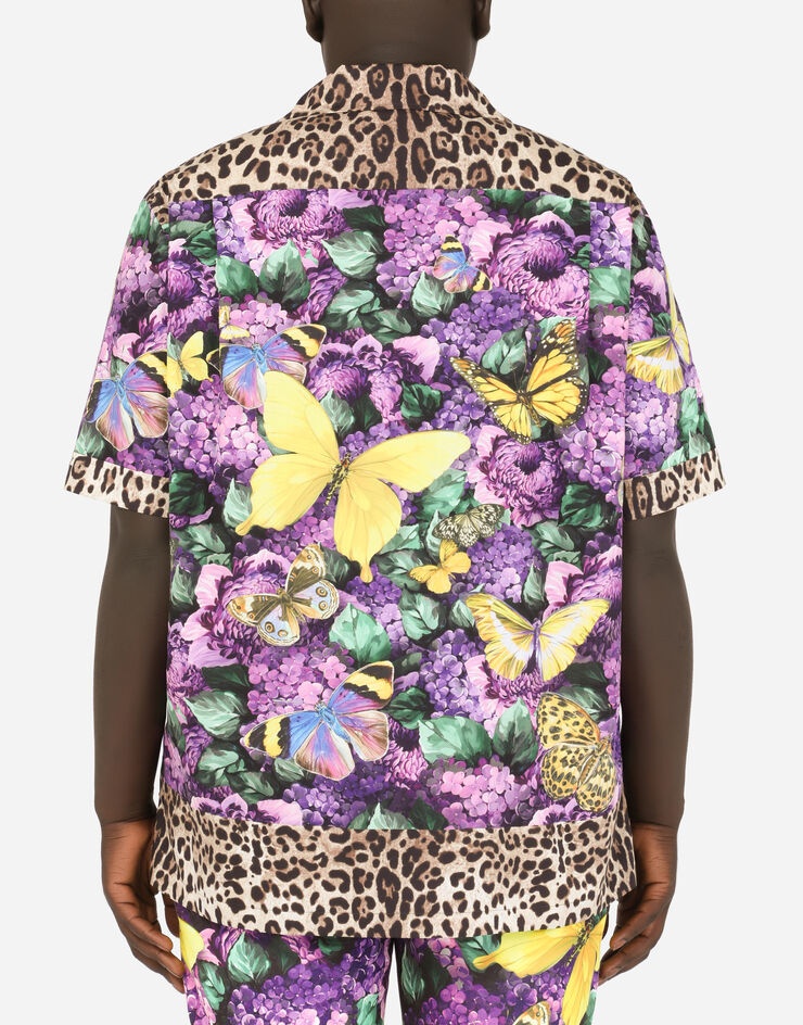 Butterfly-print cotton Hawaiian shirt - 5