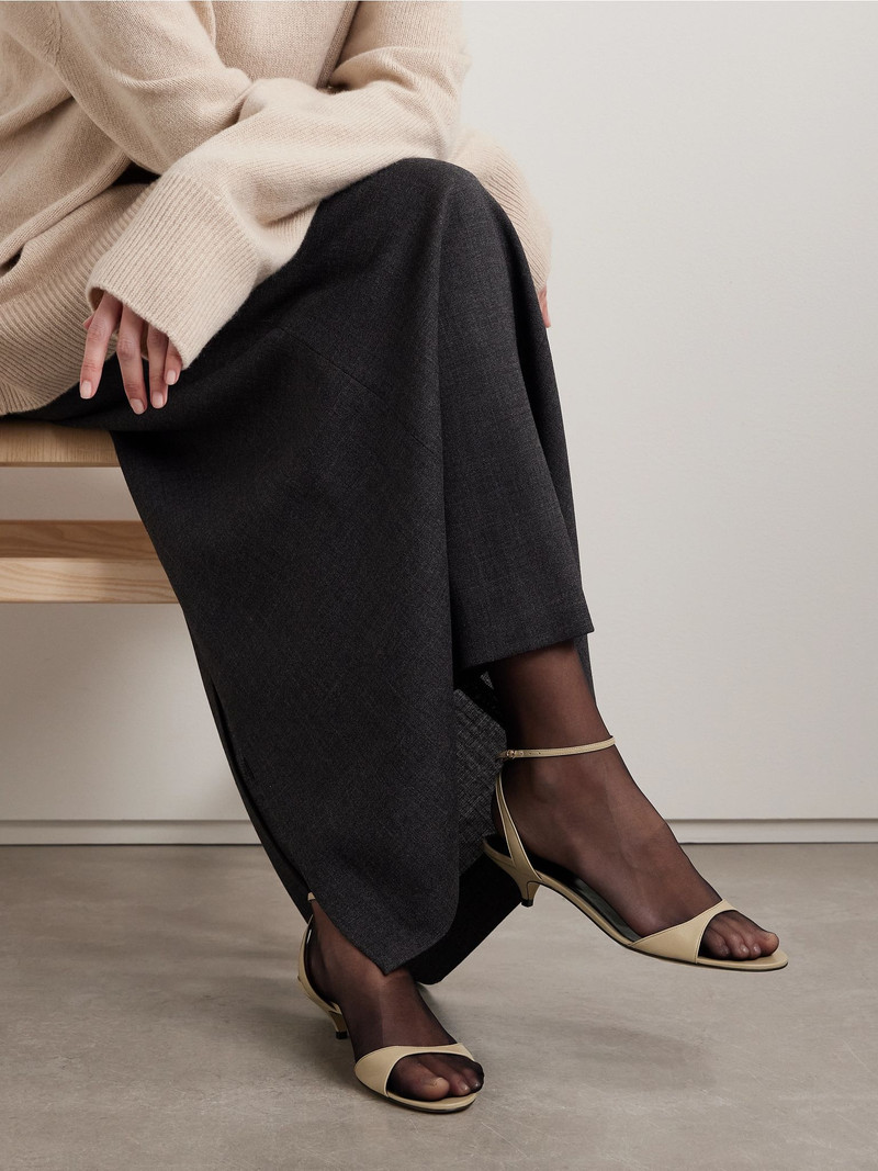 The Row Vika leather sandals Beige outlook