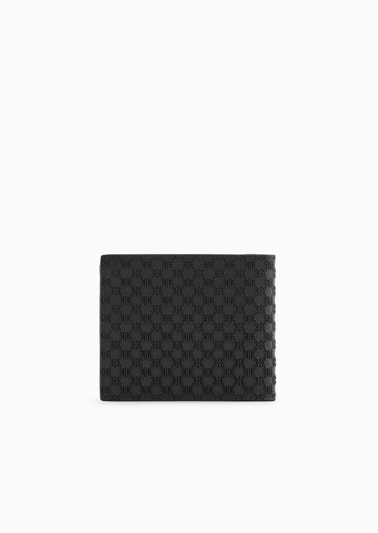 Leather bifold wallet with all-over embossed pattern - 2