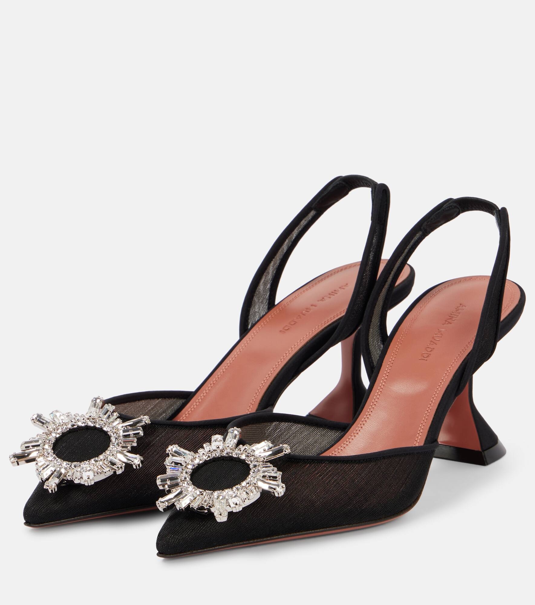 Begum 70 mesh slingback pumps - 4