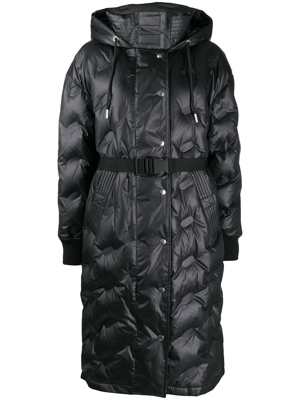 hooded padded coat - 1