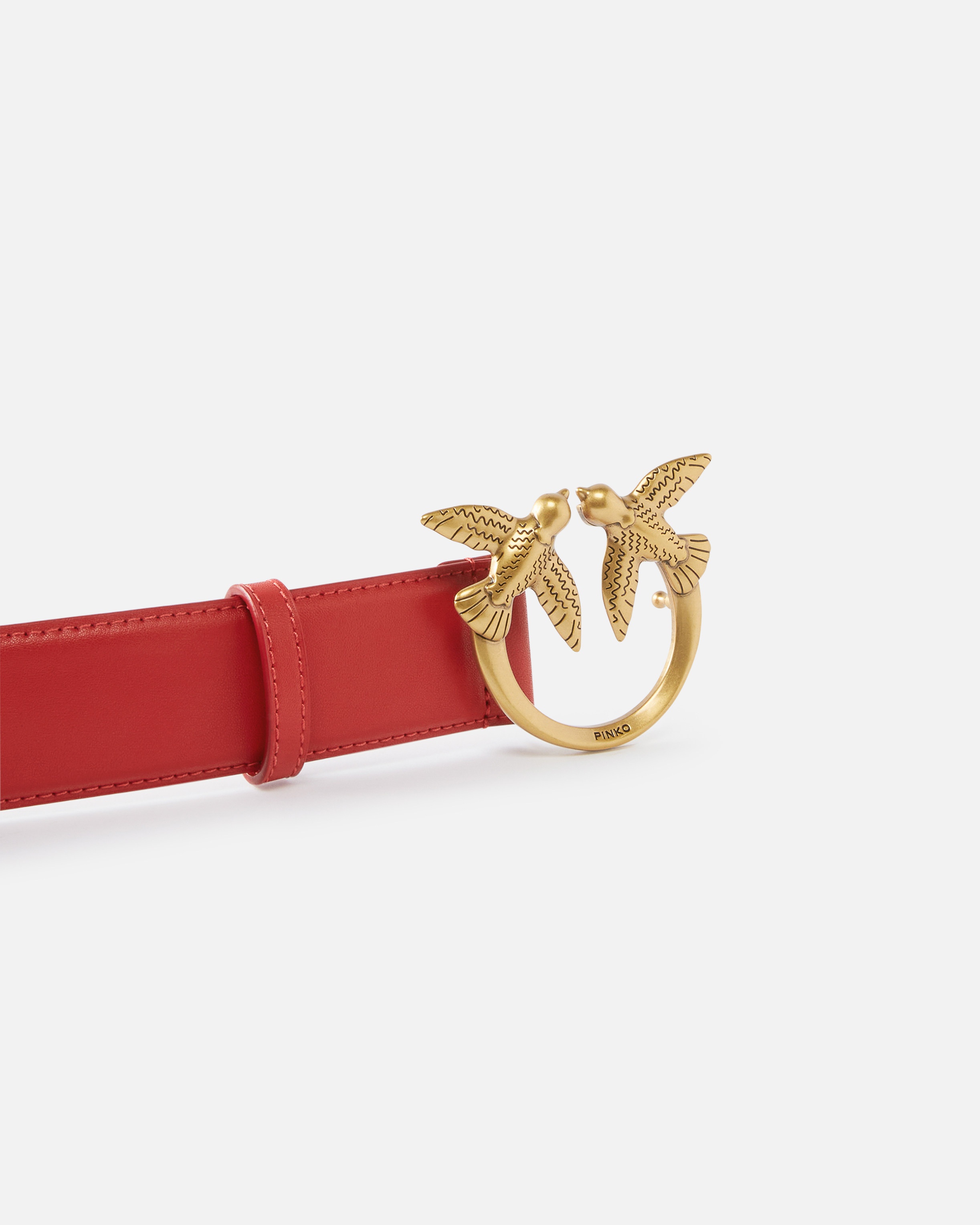 LOVE BIRDS HIGH LEATHER BELT 4CM - 5