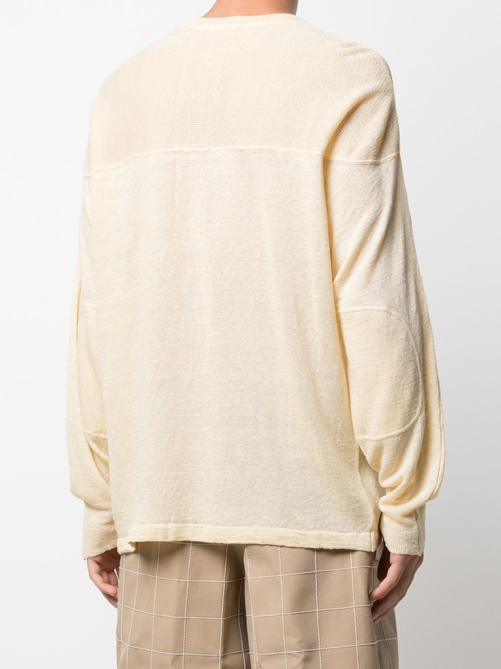 crew neck linen jumper - 4