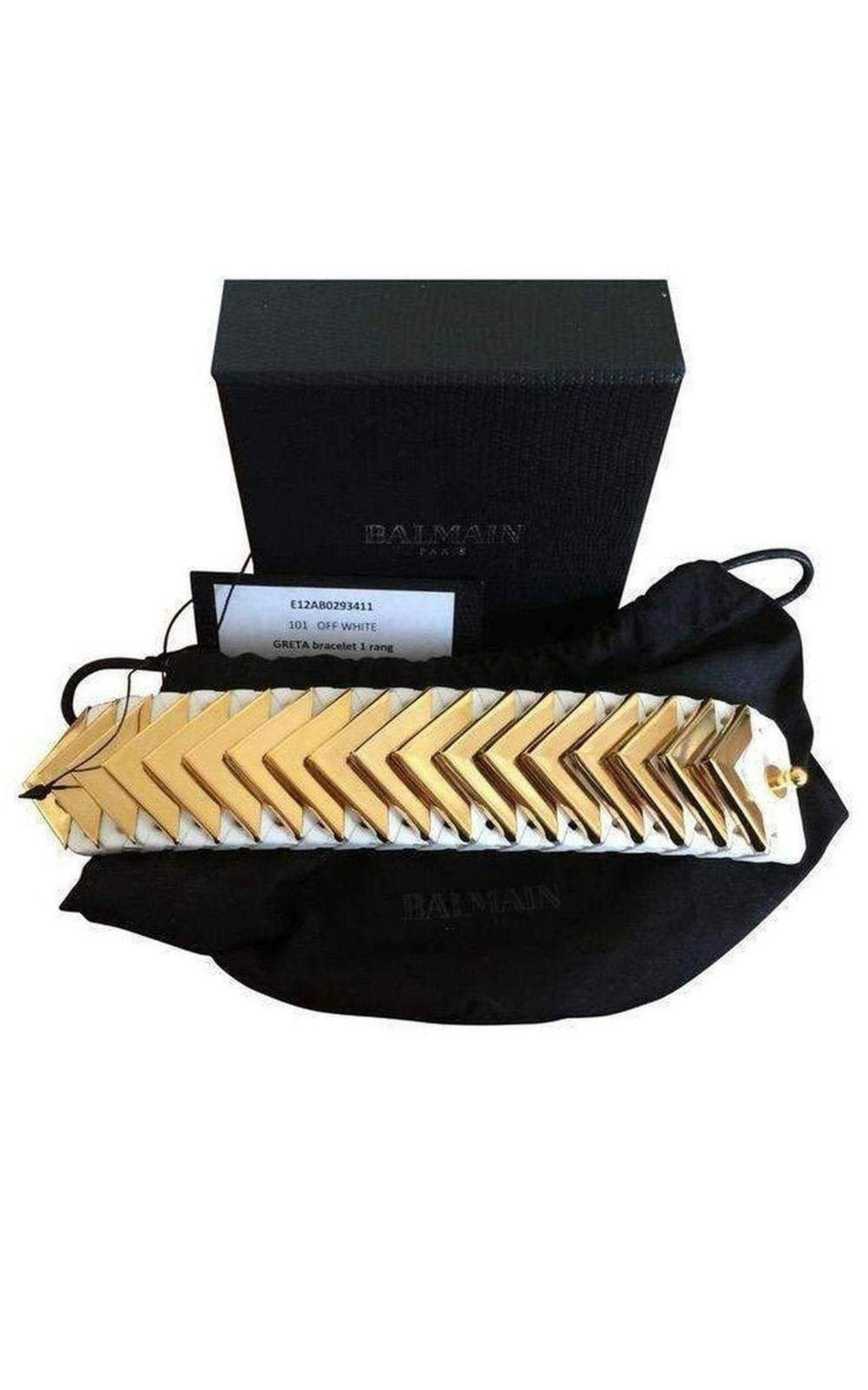 Greta White Napa Leather Bracelet - 3