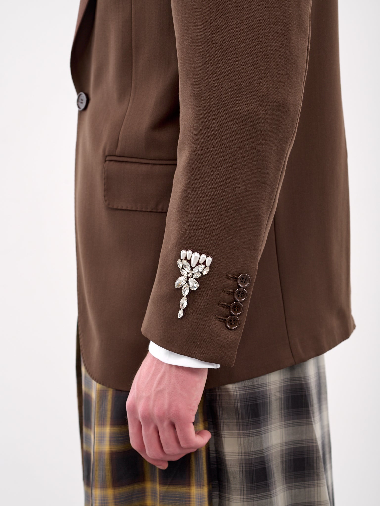 Peaked Lapel Blazer - 5