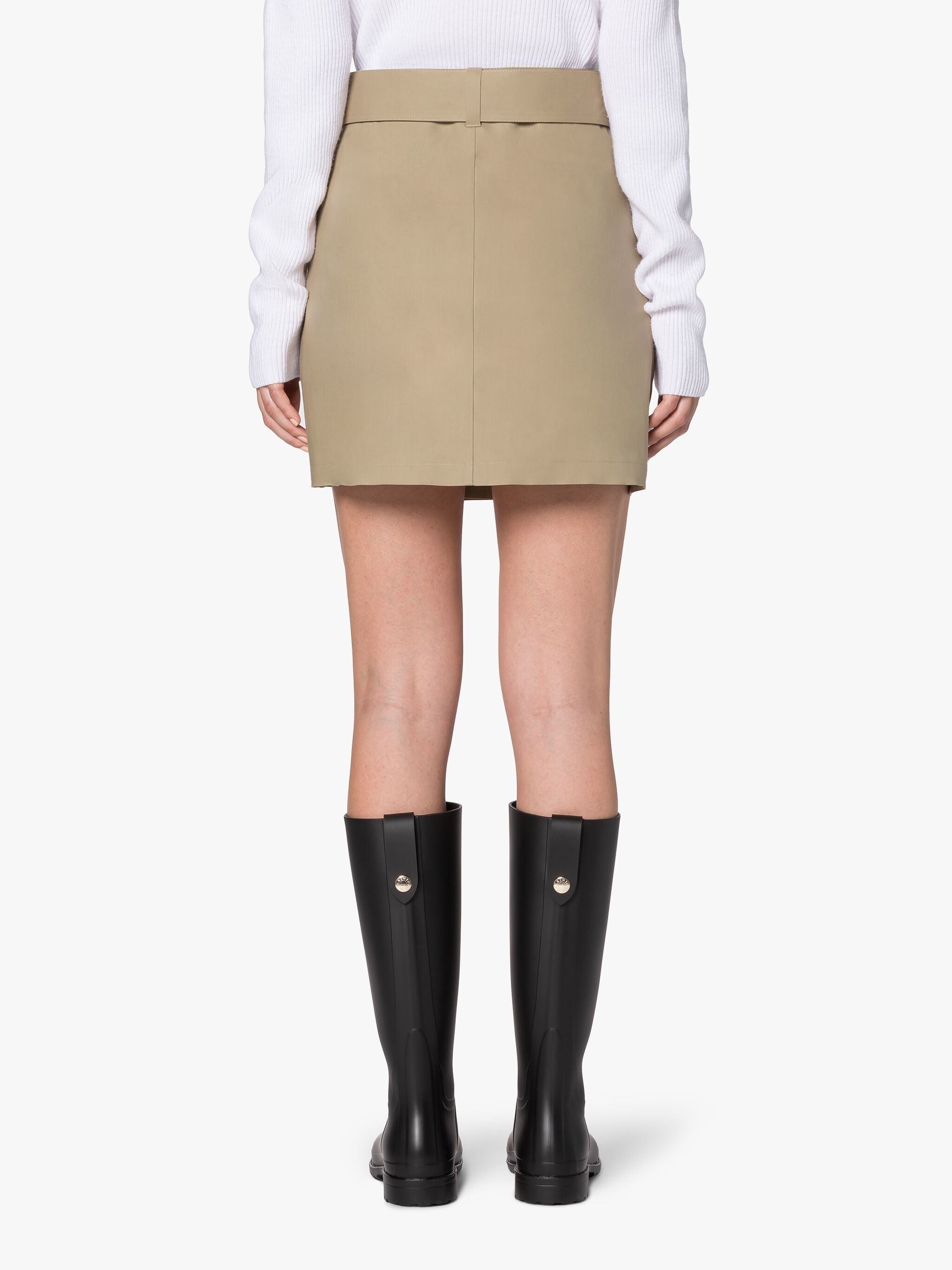 SEEMA FAWN BONDED COTTON SKIRT - 4