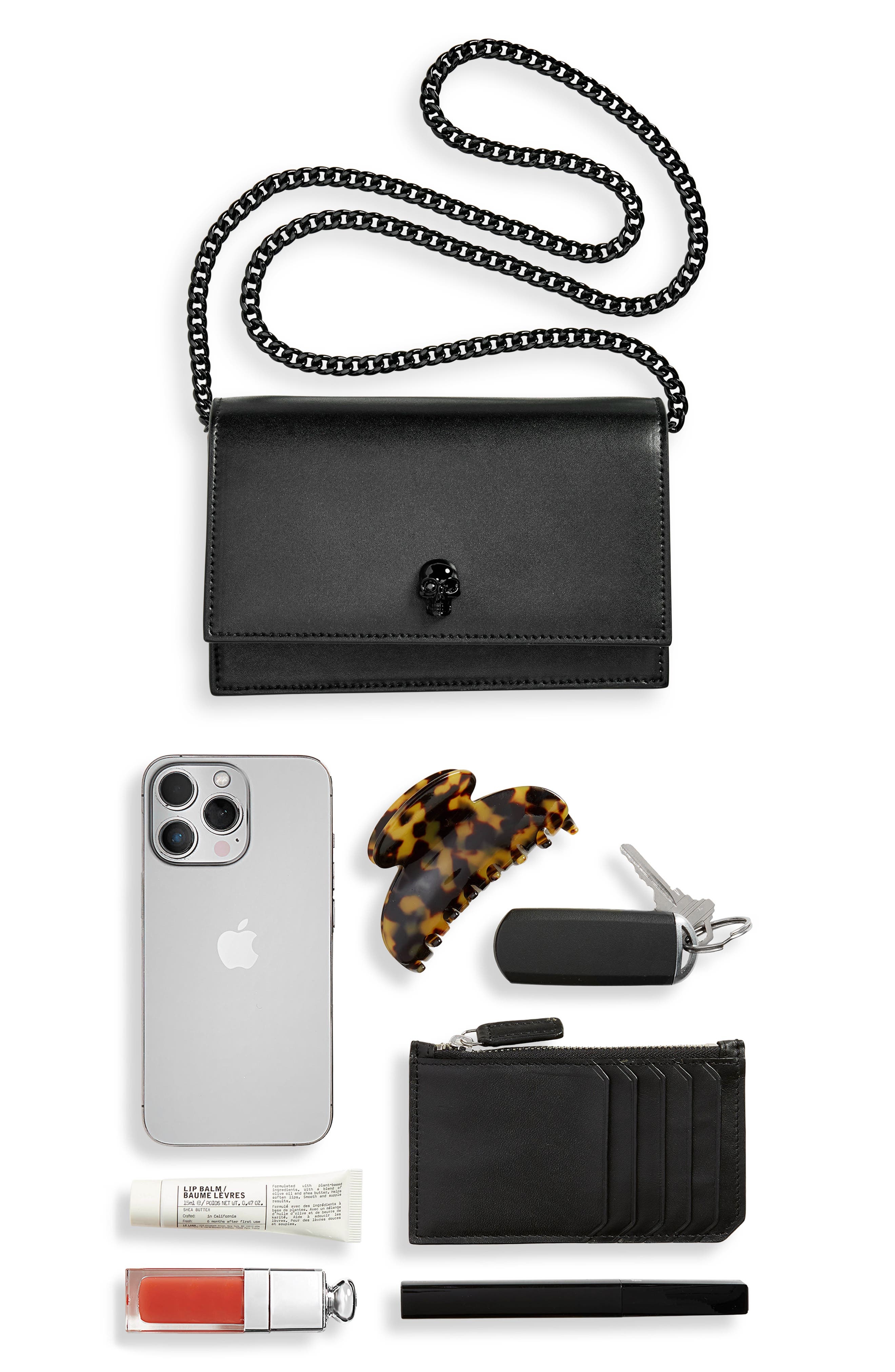 Skull Calfskin Shoulder Bag - 7