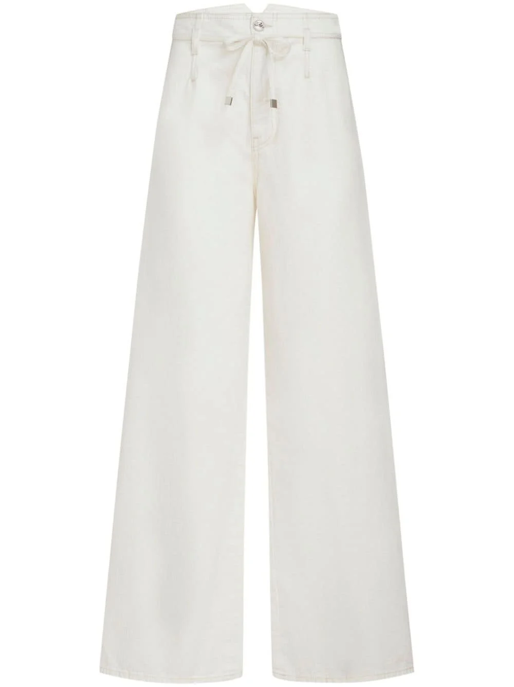 belted high-rise wide-leg jeans - 1