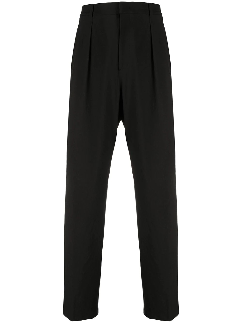 pleat detail tailored trousers - 1