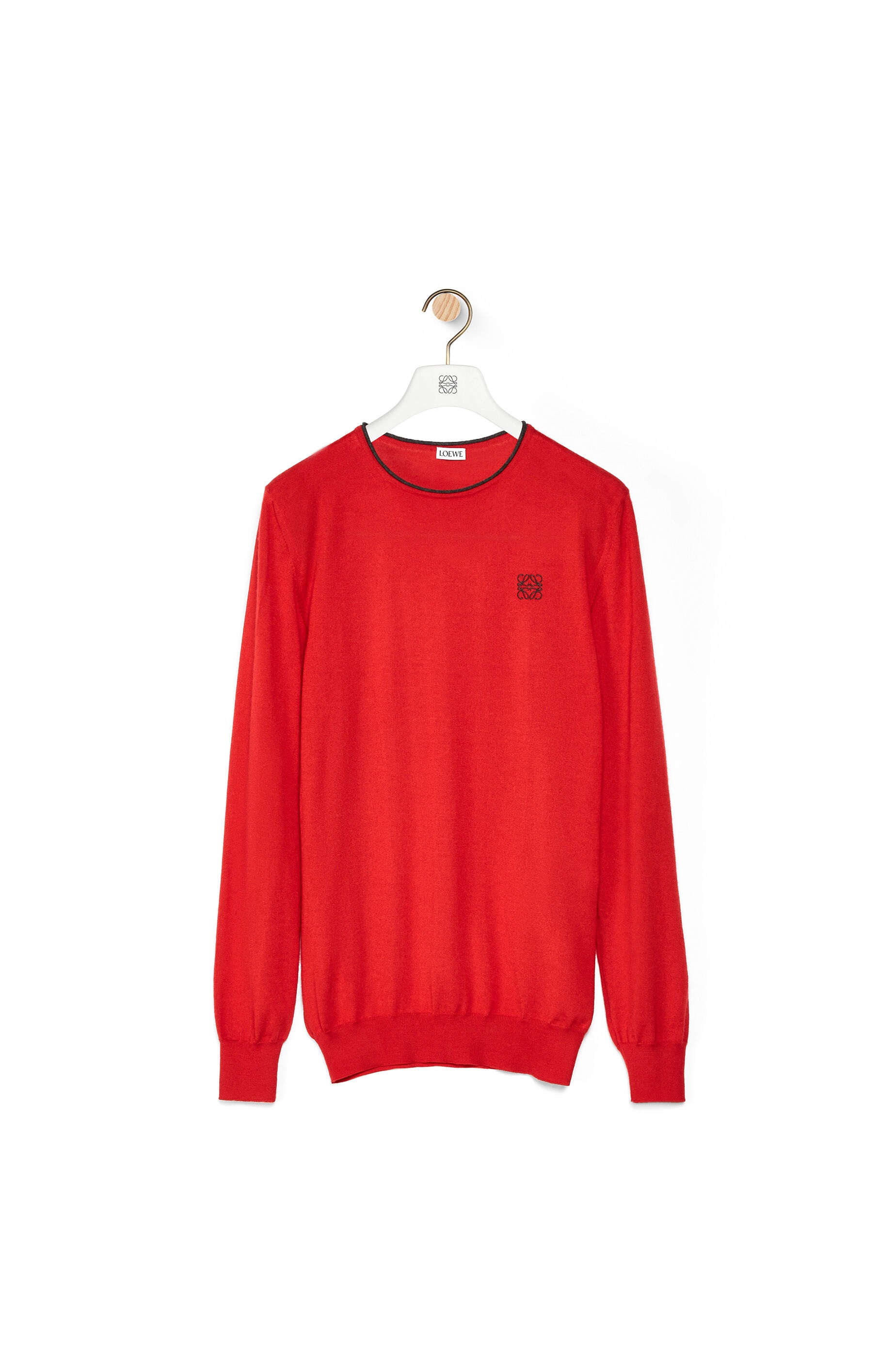 Anagram embroidered crewneck sweater in cashmere - 1