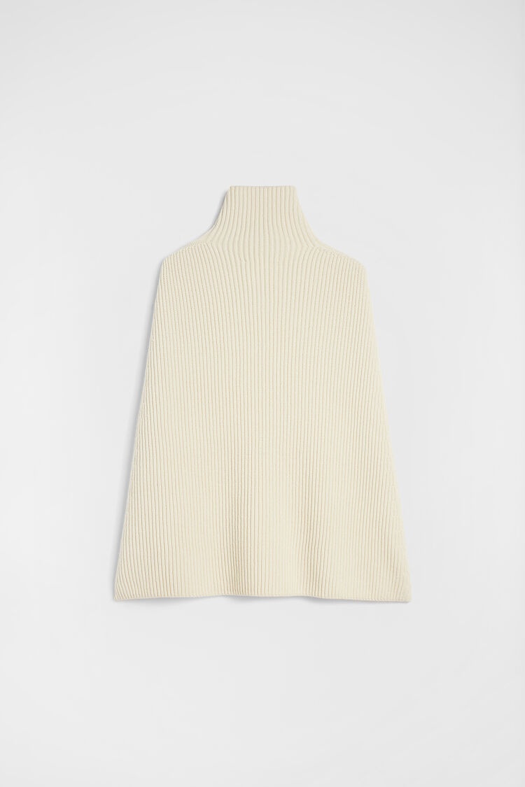 Midweight Wool High-Neck Cape - 6