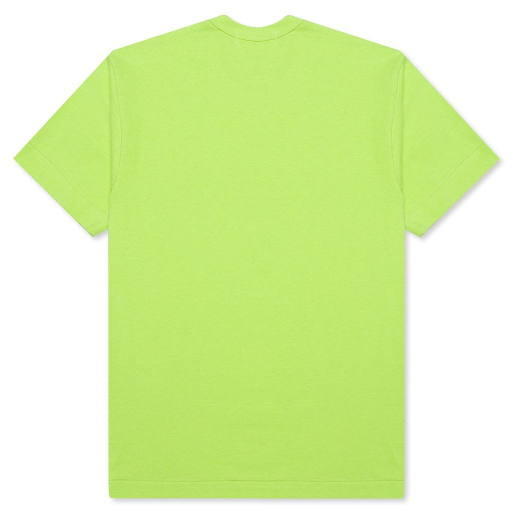 COMME DES GARCONS PLAY PASTELLE RED LOGO T-SHIRT - GREEN - 2