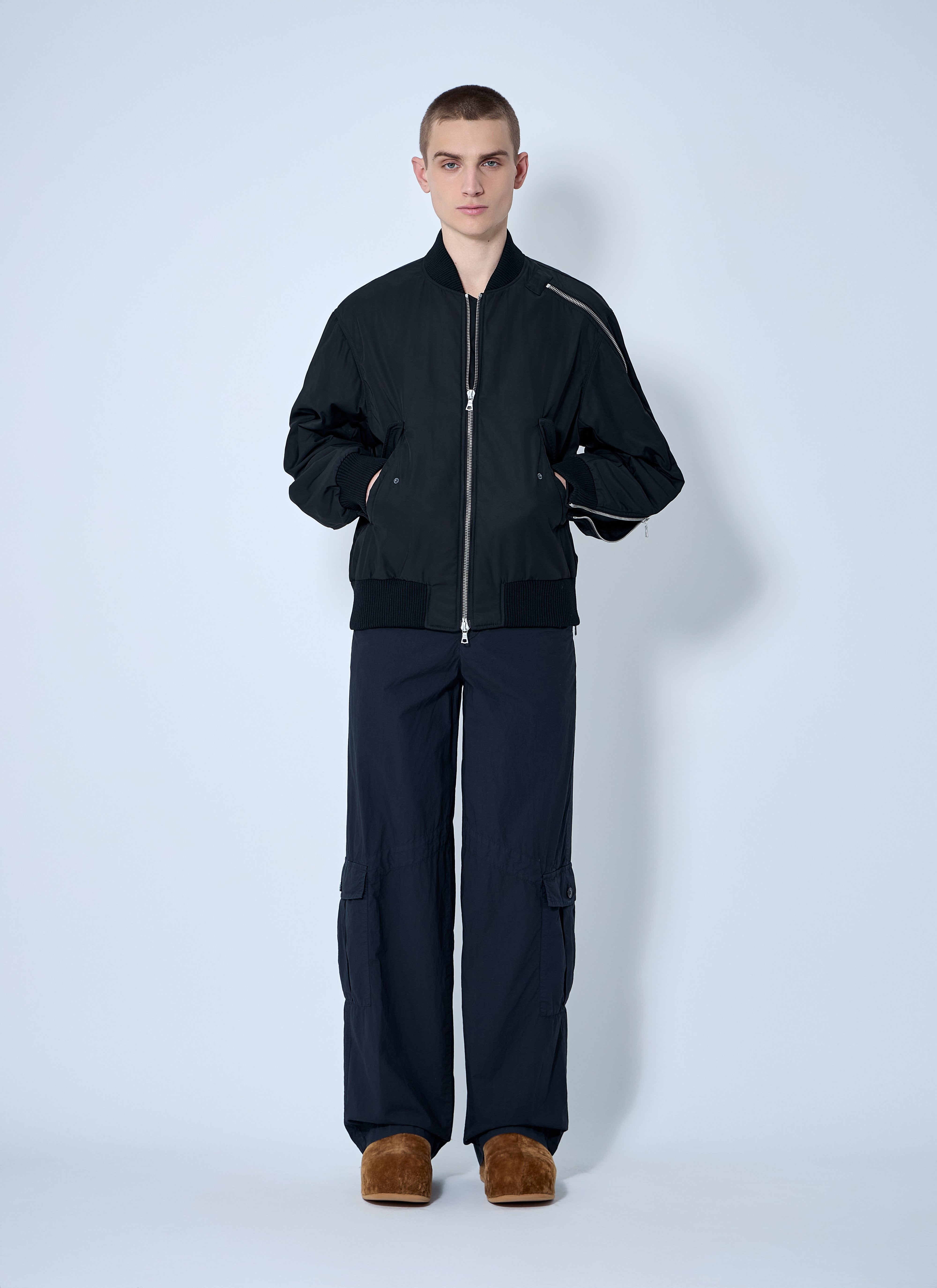 Dries Van Noten Men Nylon Bomber Jacket - 2