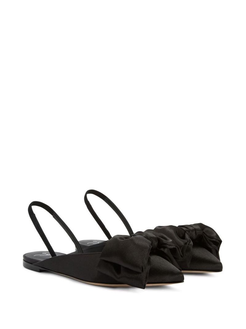 Giuseppe Zanotti Johanna bow-detail ballerina shoes outlook